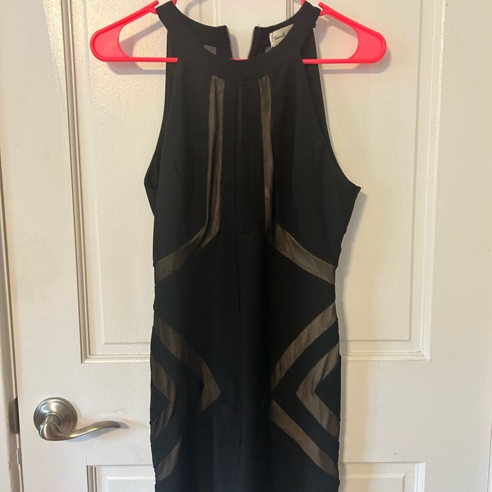 Emerald Sundae Black Sheath Cocktail Dress